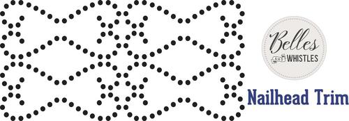 NAILHEAD TRIM Stencils 38.1cm x 19.05cm by Belles and Whistles - Stencil - Baillea's Interiors -