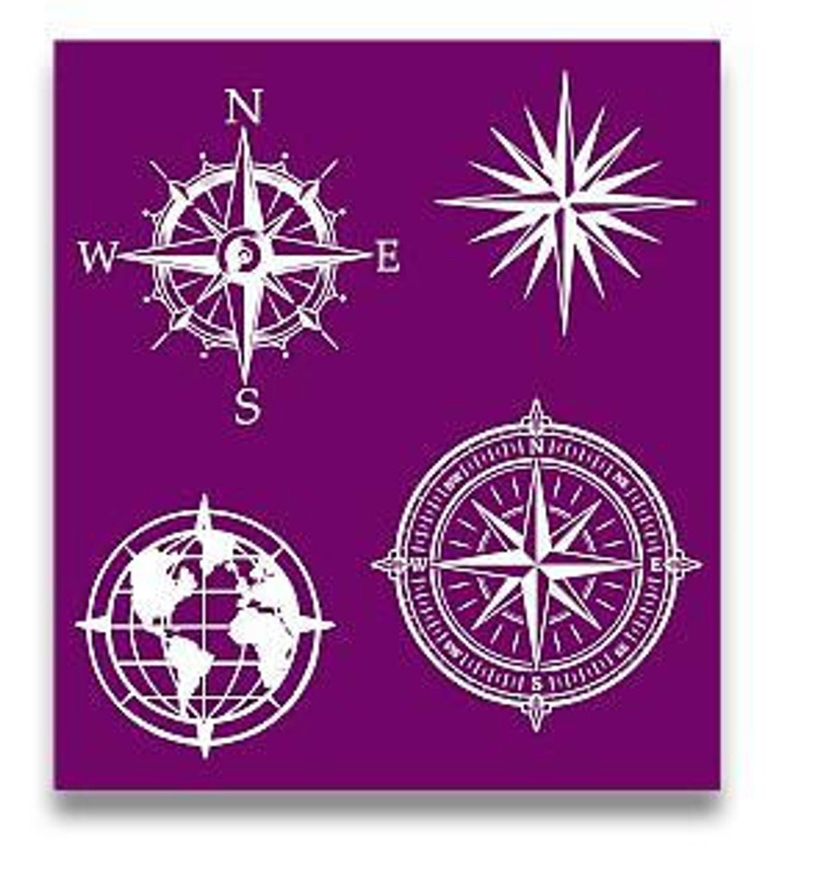 NAUTICAL Silk Screen Stencils 3 designs 8" x 10" by Belles and Whistles - Stencil - Baillea's Interiors -