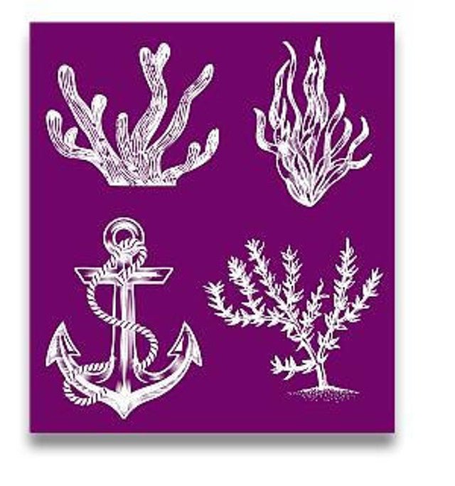 NAUTICAL Silk Screen Stencils 3 designs 8" x 10" by Belles and Whistles - Stencil - Baillea's Interiors -