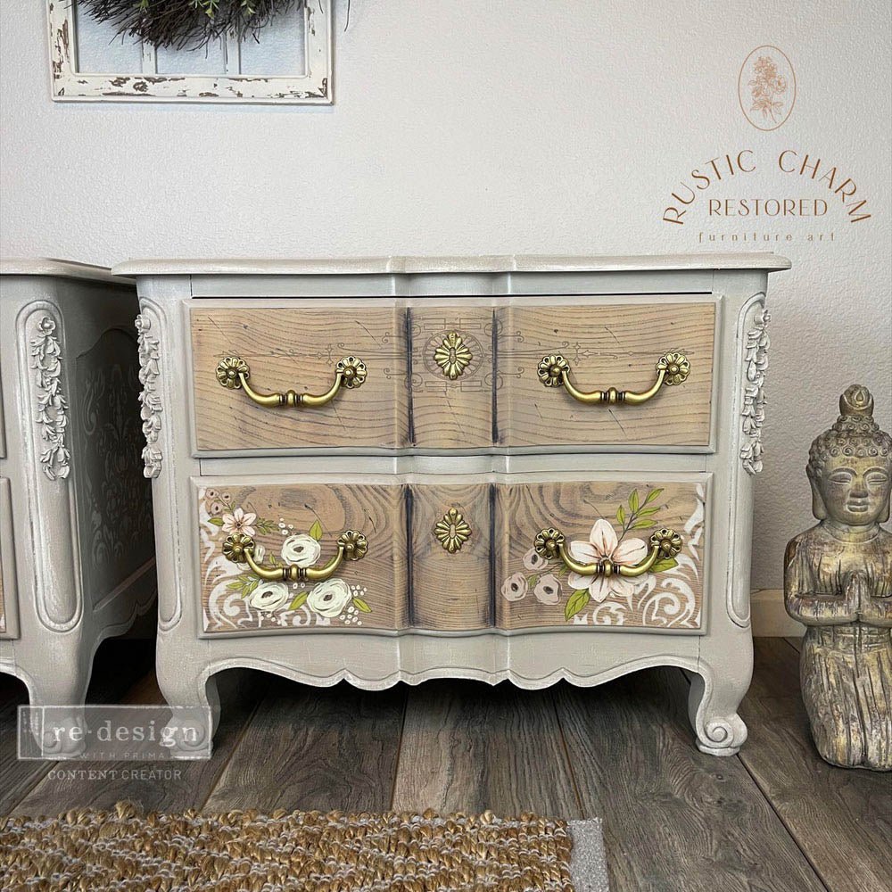 PAINTED FLORALS - 24" x 35" - Redesign Decor Transfer Decal - Furniture Transfer - Baillea's Interiors -