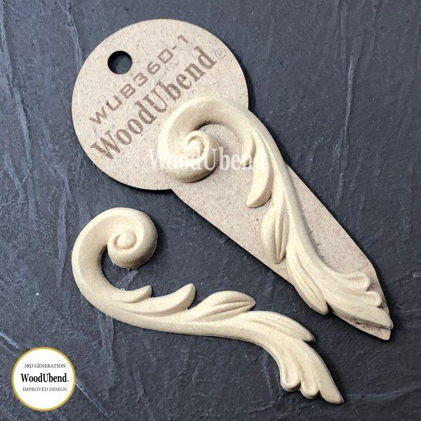 PAIR SCROLLS Decorative Antique Moulding Applique WoodUbend 360-1 - Moulding - Baillea's Interiors -