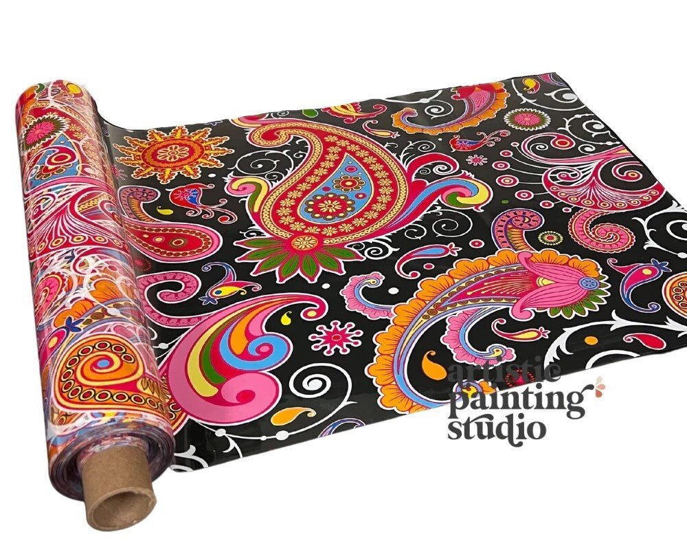 PAISLEY (Transparent) - Rub On Metallic Foil by APS - Textile Friendly - Foils - Baillea's Interiors -