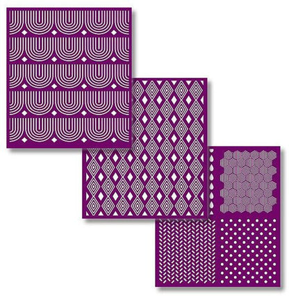 PATTERNS Silk Screen Stencils 3 designs 8" x 10" by Belles and Whistles - Stencil - Baillea's Interiors -