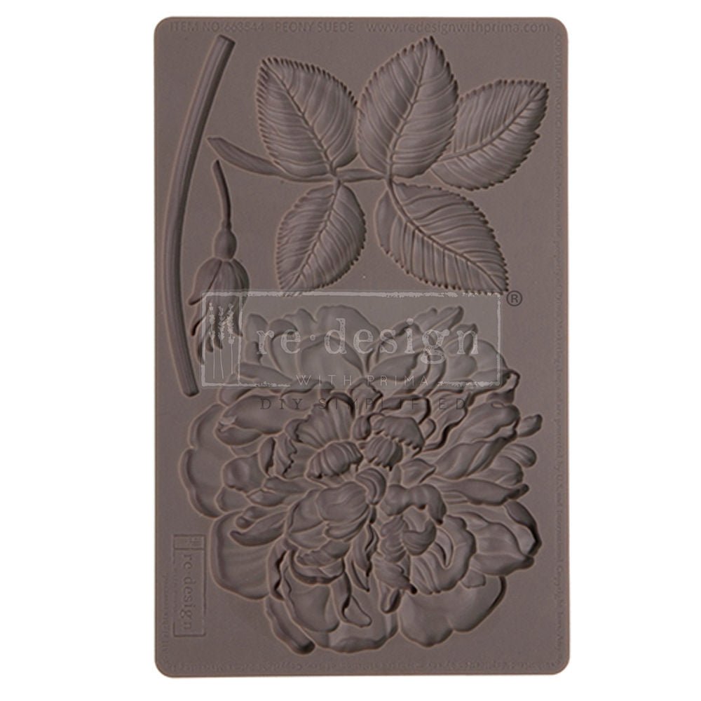 PEONY SUEDE Decor Mould Re-Design with Prima 8" x 5" - Moulds - Baillea's Interiors -