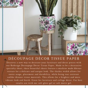 Decoupage Decor Tissue Paper - WATERCOLOR FLORA