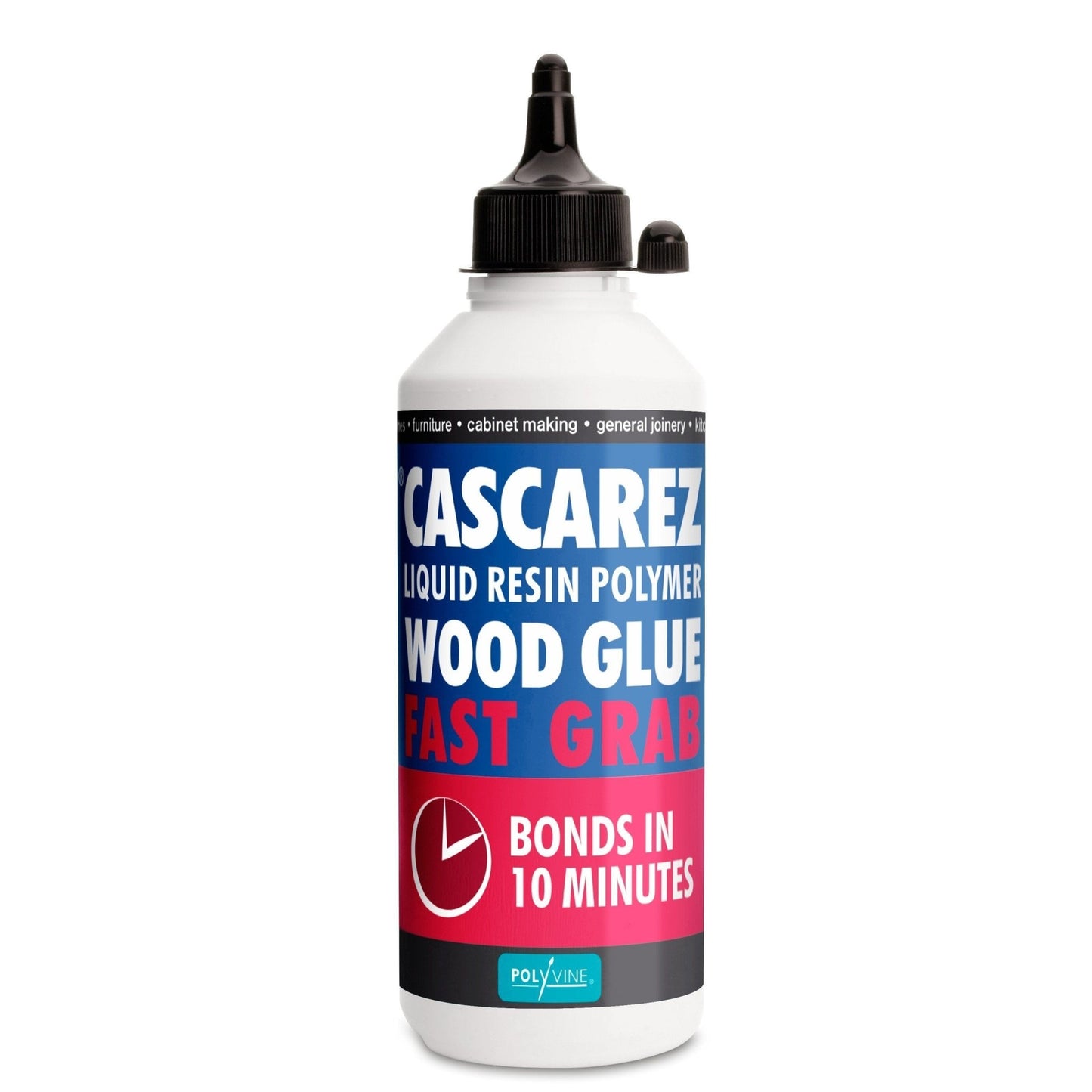 Polyvine Cascarez Fast Grab Wood Glue 125ml, 250ml, 500ml, 1 litre - Glue - Baillea's Interiors -