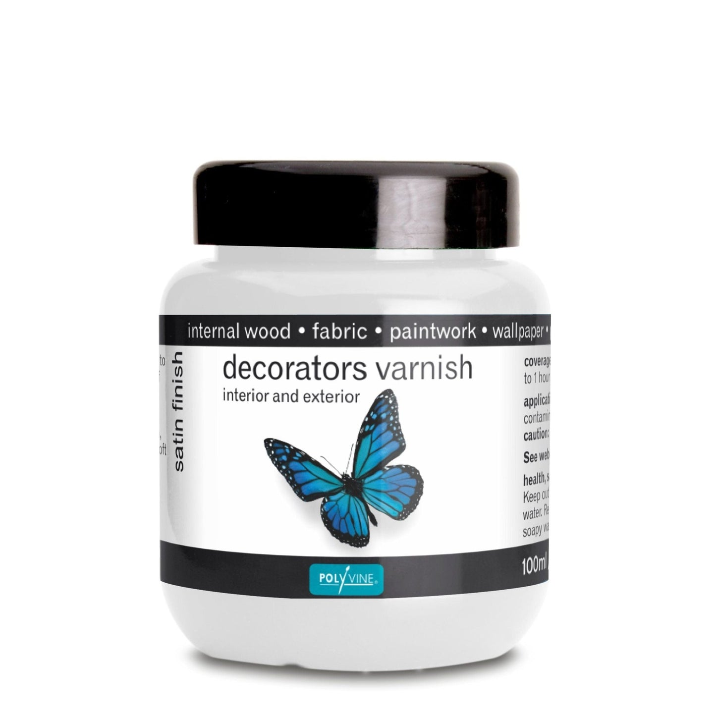 Polyvine Decorators Varnish - Gloss Finish - 100ml, 500ml, 1 litre - Varnish - Baillea's Interiors -