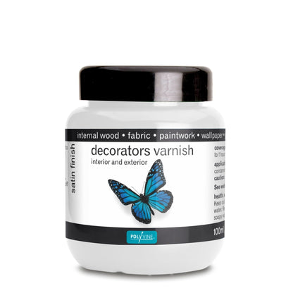Polyvine Decorators Varnish - Gloss Finish - 100ml, 500ml, 1 litre - Varnish - Baillea's Interiors -