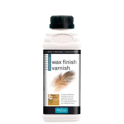 Polyvine Wax Finish Varnish - Clear Dead Flat - 100ml, 500ml, 1 litre - Varnish - Baillea's Interiors -