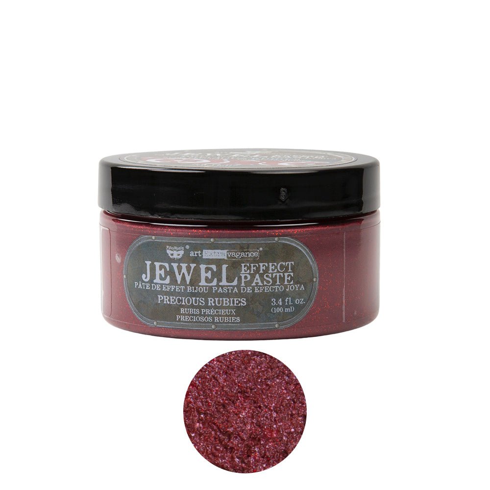 PRECIOUS RUBIES Jewel Effect Paste, Art Extravagance, Mixed Media - Raised Stencil Medium, 100ml - Chalk Paste - Baillea's Interiors -