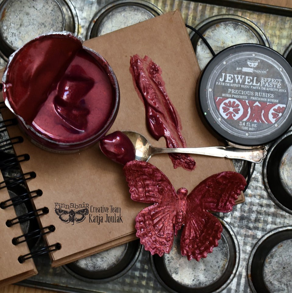 PRECIOUS RUBIES Jewel Effect Paste, Art Extravagance, Mixed Media - Raised Stencil Medium, 100ml - Chalk Paste - Baillea's Interiors -