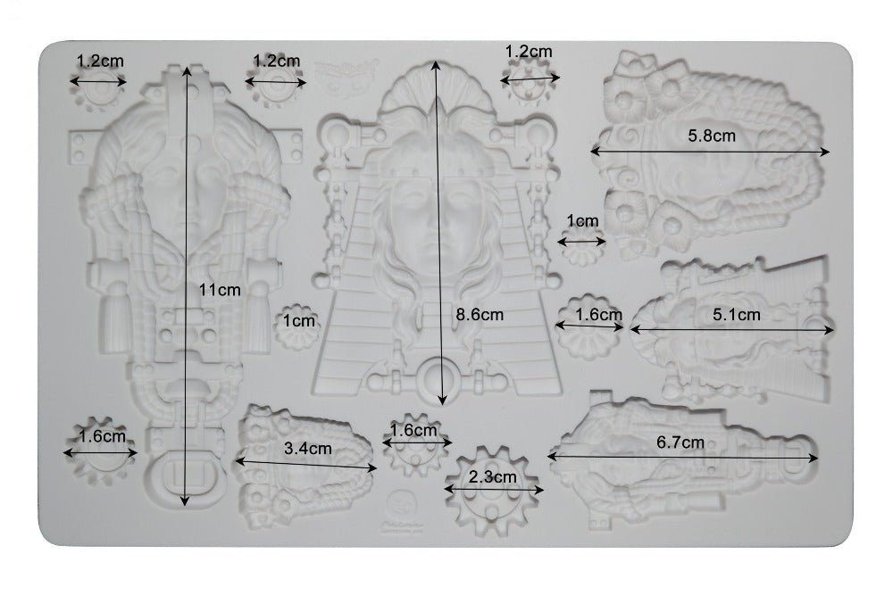 QUEEN OF STEAM Decor Mould Re-Design with Prima 8" x 5" - Moulds - Baillea's Interiors -