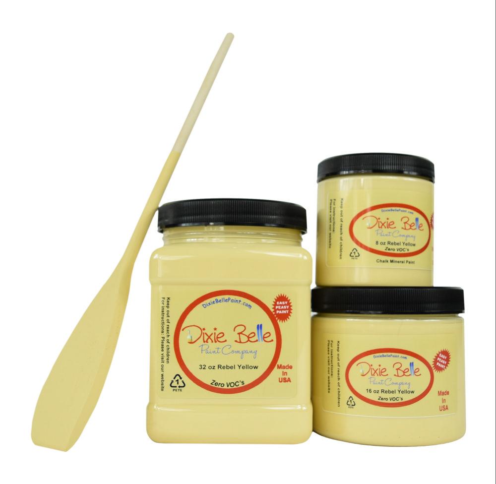 REBEL YELLOW - Dixie Belle - Chalk Mineral Paint - 118ml/4oz - 236ml/8oz - 473ml/16oz - 946ml - Paint - Chalk and Mineral - Baillea's Interiors -