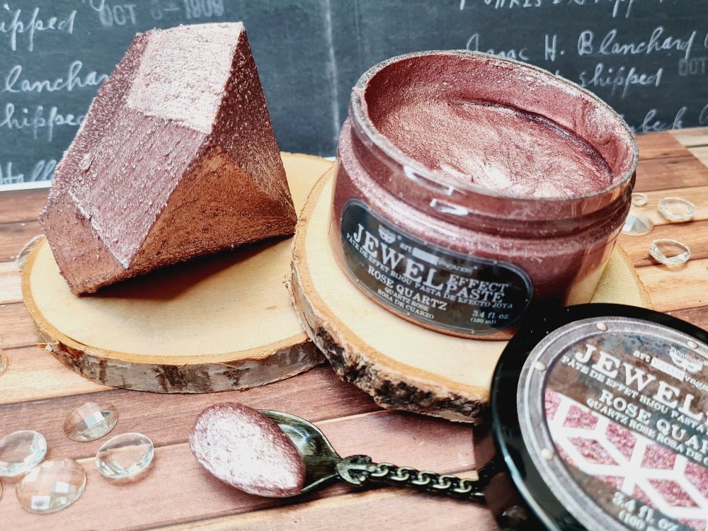 ROSE QUARTZ Jewel Effect Paste, Art Extravagance, Mixed Media - Raised Stencil Medium, 100ml - Chalk Paste - Baillea's Interiors -