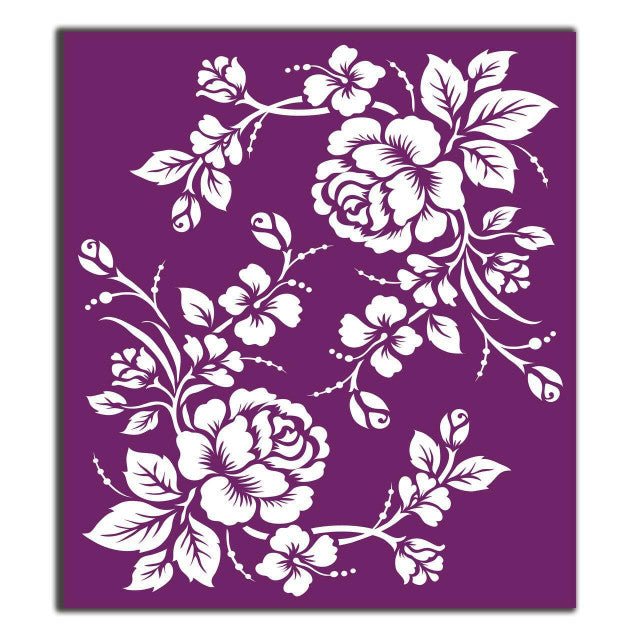 ROSES Silk Screen Stencils 3 designs 8" x 10" by Belles and Whistles - Stencil - Baillea's Interiors -