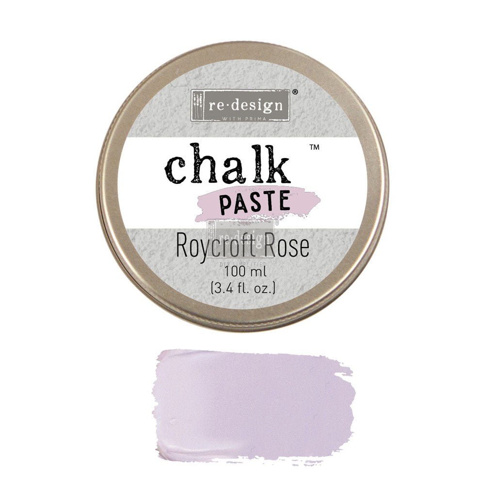 ROYCROFT ROSE Chalk Paste Re-Design with Prima, Mixed Media - Raised Stencil Medium, 100ml - Chalk Paste - Baillea's Interiors -