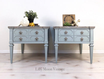 SAVANNAH MIST - Dixie Belle - Light Blue with Grey Undertones Mineral Chalk Paint - 118ml/4oz - 236ml/8oz - 473ml/16oz - 946ml - Paint - Chalk and Mineral - Baillea's Interiors -