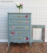 SCRIPT D'AMOUR FRANCAIS Decor Furniture Crafting Stencil 58cm x 30cm by Belles and Whistles - Stencil - Baillea's Interiors -