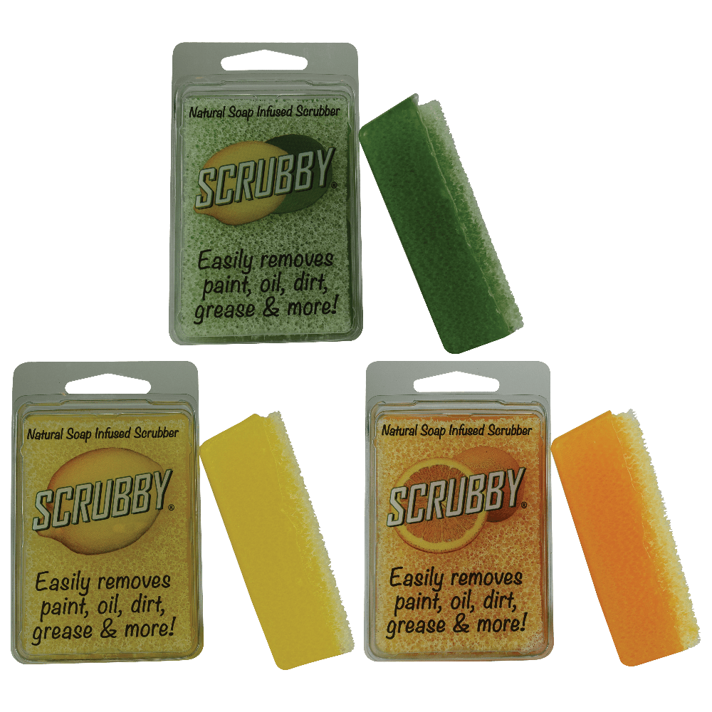 SCRUBBY SOAP - Natural soap infused scrubber - Lemon, Lime & Orange - Brush - Baillea's Interiors -