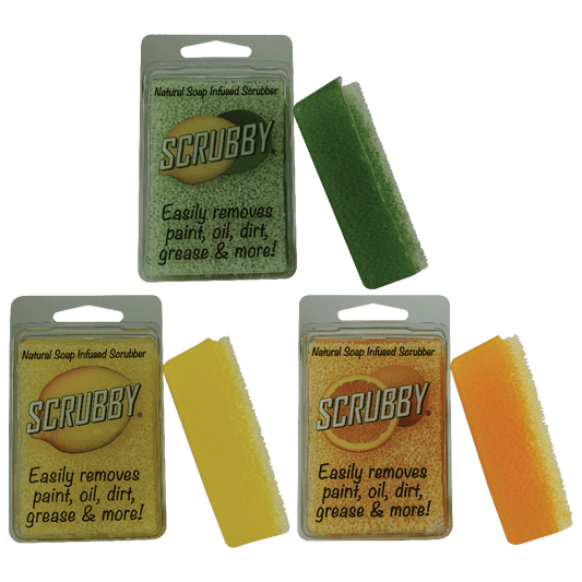 SCRUBBY SOAP - Natural soap infused scrubber - Lemon, Lime & Orange - Brush - Baillea's Interiors -