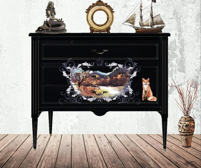 SEASONS - 3 parts - Hokus Pokus Rub On Decor Transfer Decal - Furniture Transfer - Baillea's Interiors -