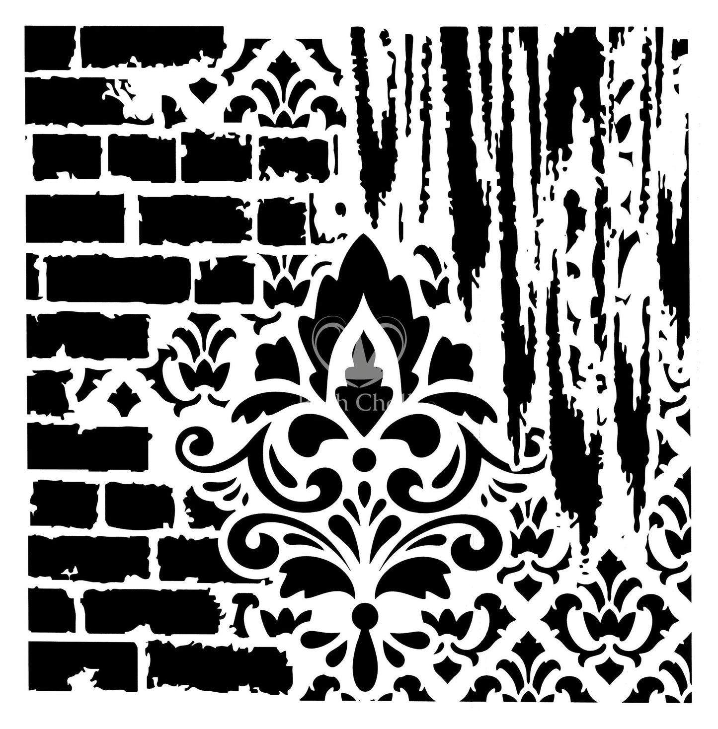SECRET GARDEN Stencil - 50cm X 50cm - Stencil - Baillea's Interiors -