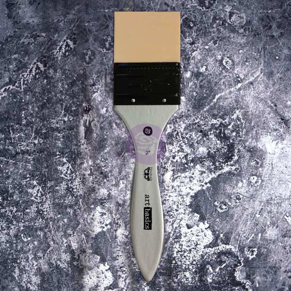 SILICONE BRUSH/SPREADER 2" for Mixed Media, Chalk Paste, Stenciling - Finnabair Art Basics - Brush - Baillea's Interiors -
