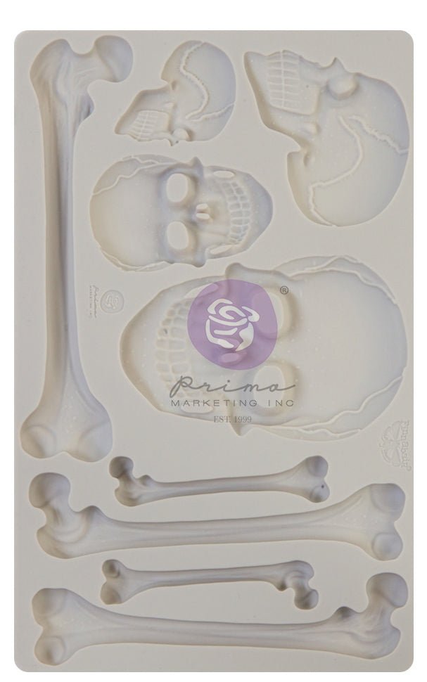 SKULLS AND BONES Decor Mould Re-Design with Prima 5" x 8" - Moulds - Baillea's Interiors -