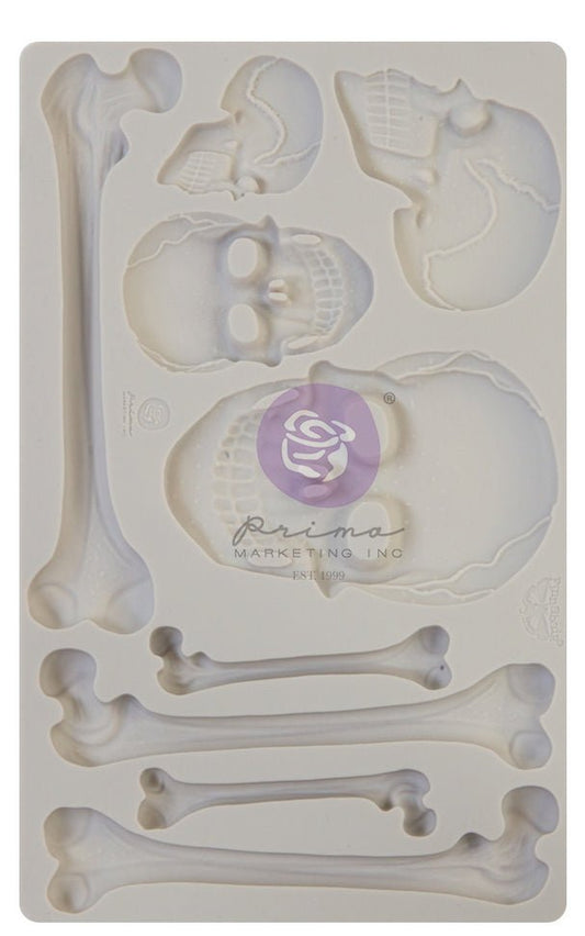 SKULLS AND BONES Decor Mould Re-Design with Prima 5" x 8" - Moulds - Baillea's Interiors -