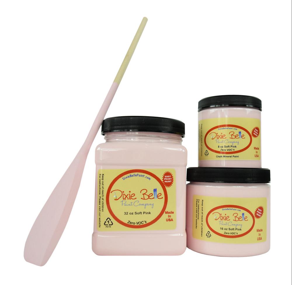SOFT PINK - Dixie Belle - Chalk Mineral Paint - 118ml/4oz - 236ml/8oz - 473ml/16oz - 946ml - Paint - Chalk and Mineral - Baillea's Interiors -