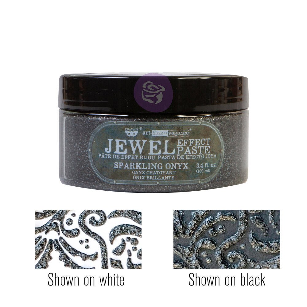 SPARKLING ONYX Jewel Effect Paste, Art Extravagance, Mixed Media - Raised Stencil Medium, 100ml - Chalk Paste - Baillea's Interiors -