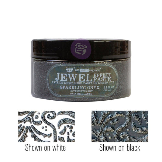 SPARKLING ONYX Jewel Effect Paste, Art Extravagance, Mixed Media - Raised Stencil Medium, 100ml - Chalk Paste - Baillea's Interiors -