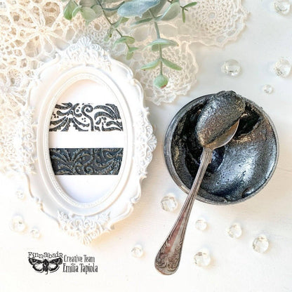 SPARKLING ONYX Jewel Effect Paste, Art Extravagance, Mixed Media - Raised Stencil Medium, 100ml - Chalk Paste - Baillea's Interiors -