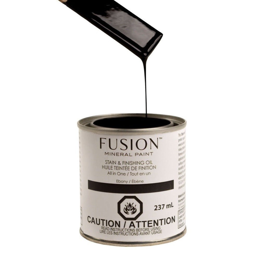 Stain and Finishing Oil - Ebony/Black - All In One - Fusion 237 ml - Stain - Baillea's Interiors -