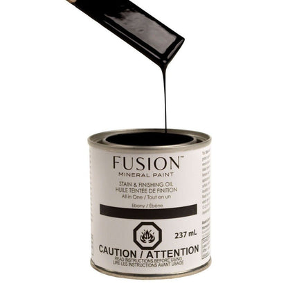 Stain and Finishing Oil - Ebony/Black - All In One - Fusion 237 ml - Stain - Baillea's Interiors -
