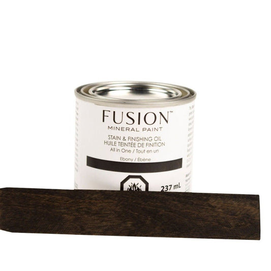 Stain and Finishing Oil - Ebony/Black - All In One - Fusion 237 ml - Stain - Baillea's Interiors -