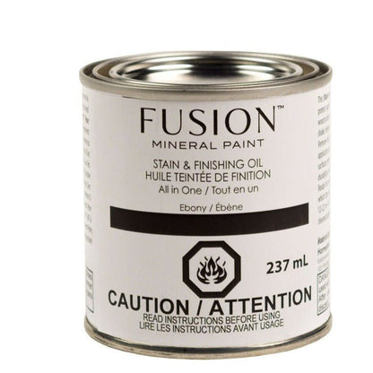 Stain and Finishing Oil - Ebony/Black - All In One - Fusion 237 ml - Stain - Baillea's Interiors -
