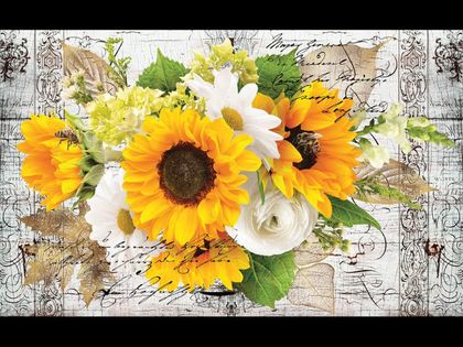 SUNSHINE - Decor Weave for Decoupage - 34.5cm x 21.6cm - Hokus Pokus - Decoupage - Baillea's Interiors -