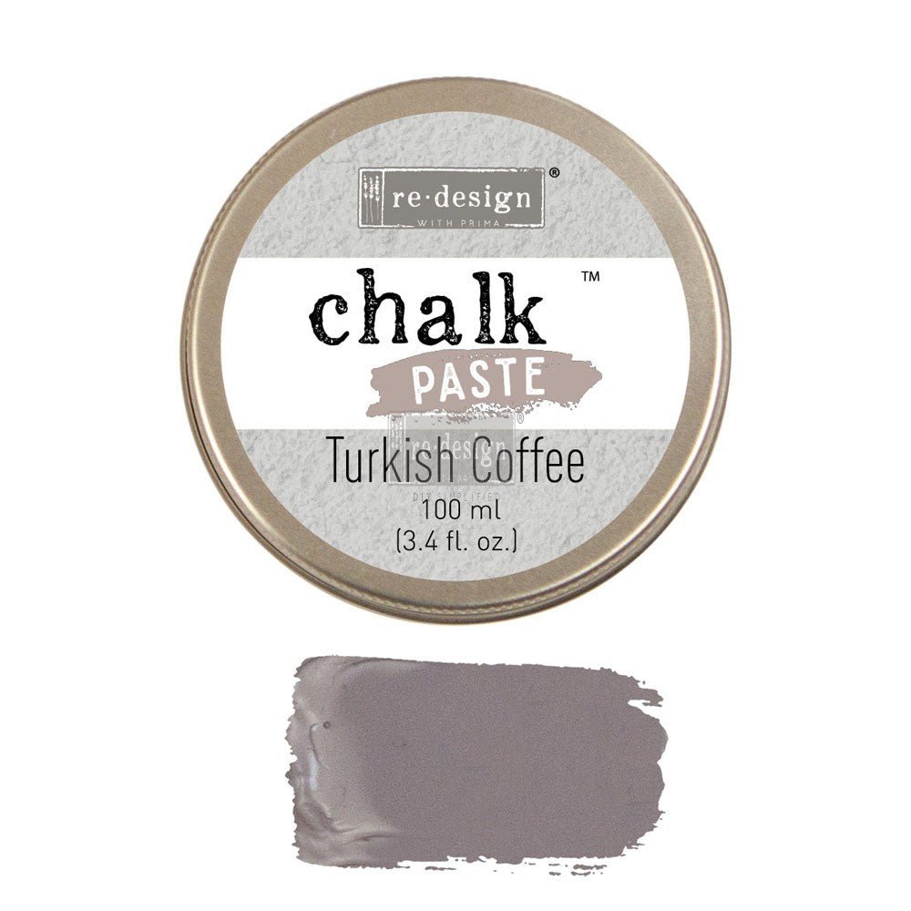 TURKISH COFFEE Chalk Paste Re-Design with Prima, Mixed Media - Raised Stencil Medium, 100ml - Chalk Paste - Baillea's Interiors -