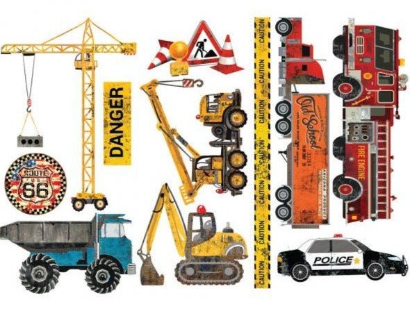 UNDER CONSTRUCTION - 3 sheets - 15cm x 30cm each - Redesign Decor Transfer Decal - Furniture Transfer - Baillea's Interiors -