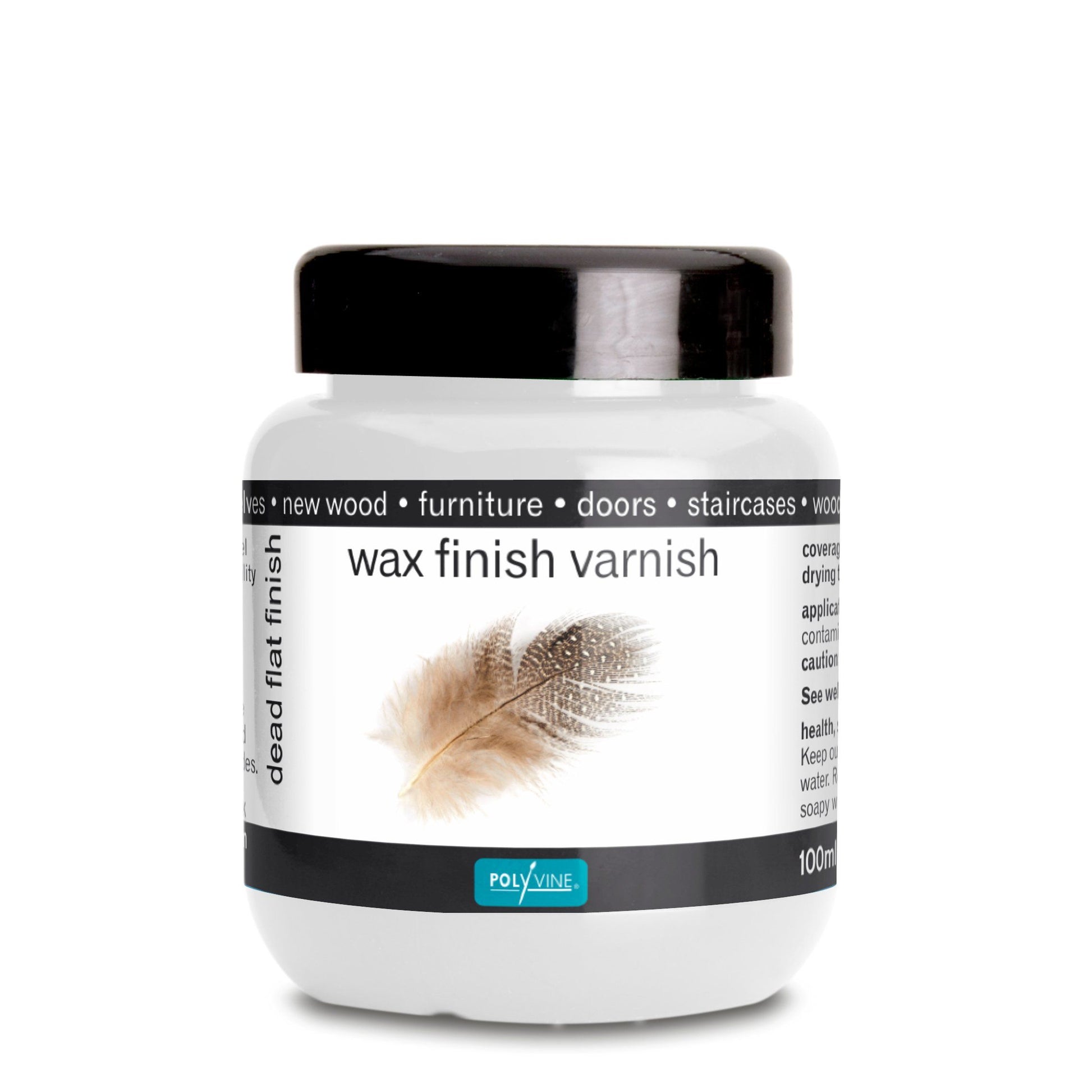 Polyvine Wax Finish Varnish - Clear Satin Finish - 100ml, 500ml, 1 litre
