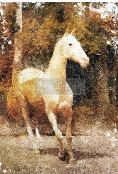 WHITE MAJESTY - A1 Rice Paper for Decoupage - LARGE - 59.4cm x 84.1cm - Re-Design with Prima - Decoupage - Baillea's Interiors -