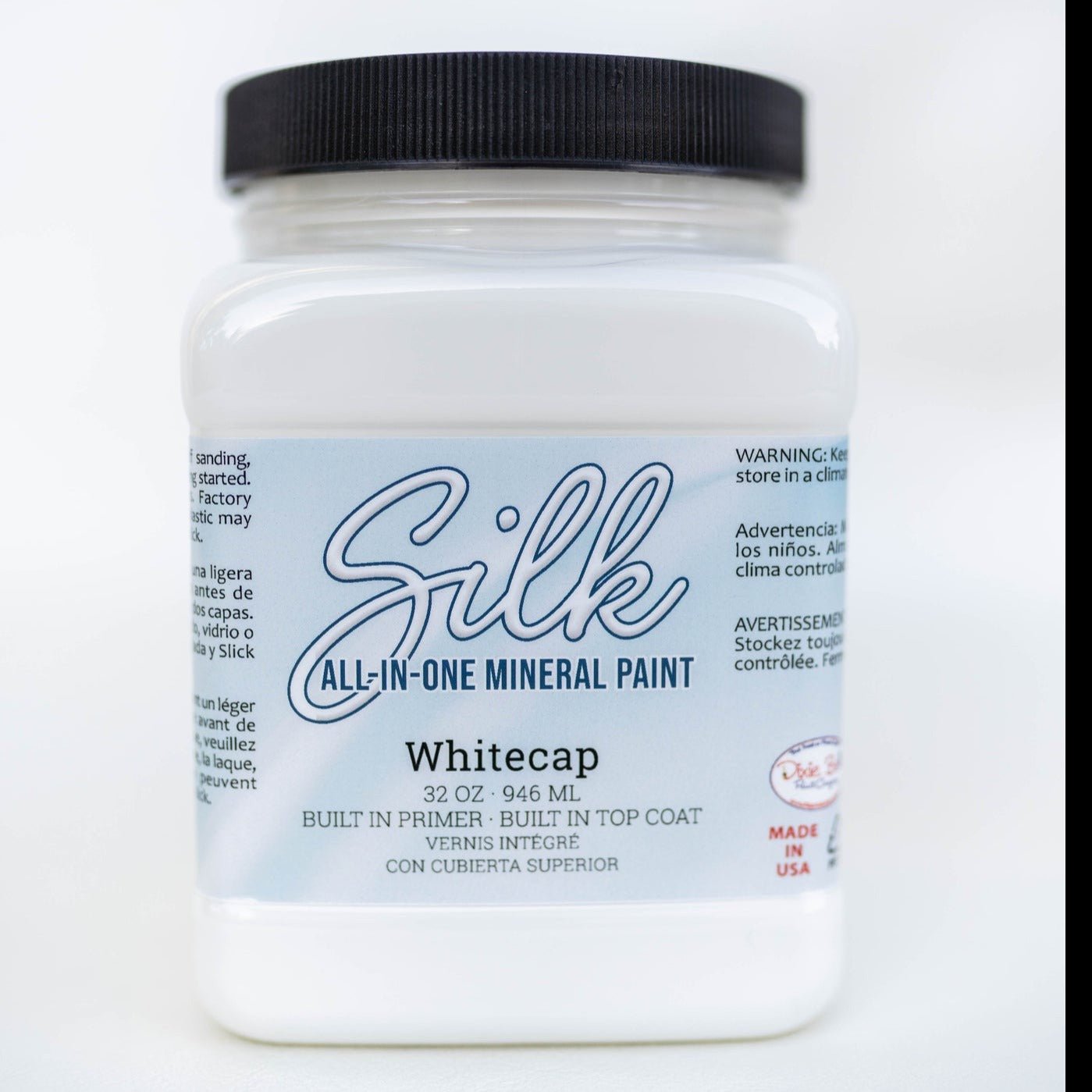WHITECAP Silk All-In-One Mineral Paint - 118ml - 473ml - 946ml Dixie Belle Paint - Paint - All In One - Baillea's Interiors -