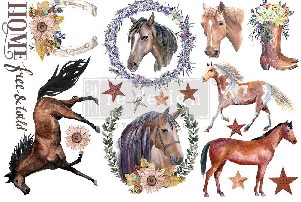WILD SOUL - 3 sheets - 6" x 12" each - Redesign Decor Transfer Decal - Furniture Transfer - Baillea's Interiors -