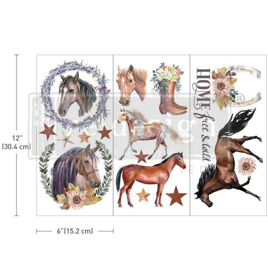 WILD SOUL - 3 sheets - 6" x 12" each - Redesign Decor Transfer Decal - Furniture Transfer - Baillea's Interiors -