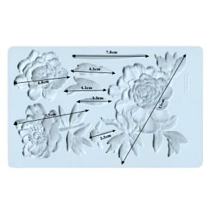 WILDERNESS ROSE Decor Mould Re-Design with Prima 8" x 5" - Moulds - Baillea's Interiors -